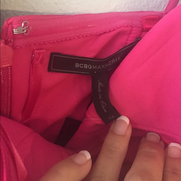 BCBG formal strapless maxi bright pink worn once - Picture 3 of 4